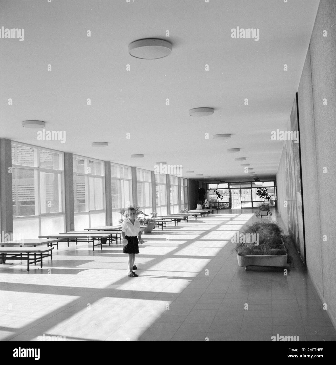 Israël: Bersjeba L'Hôpital Bersjeba De Kulat Holim. Zone d'attente Date: Non daté lieu: Bersheba, Israël mots clés: Architecture, salles d'attente, hôpitaux Banque D'Images