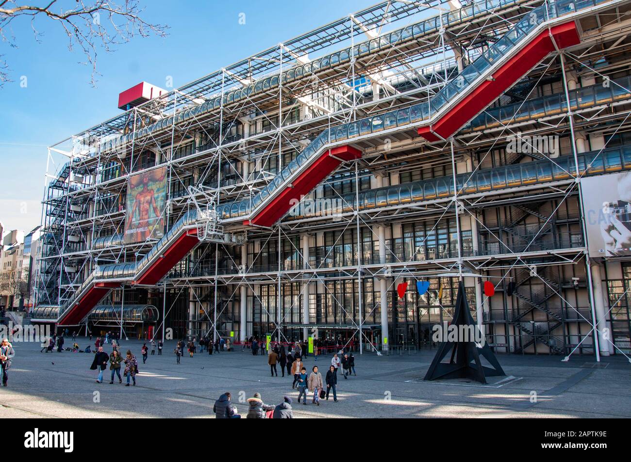 Le musée d'art contemporain, le Centre Pompidou, à Paris, France Banque D'Images
