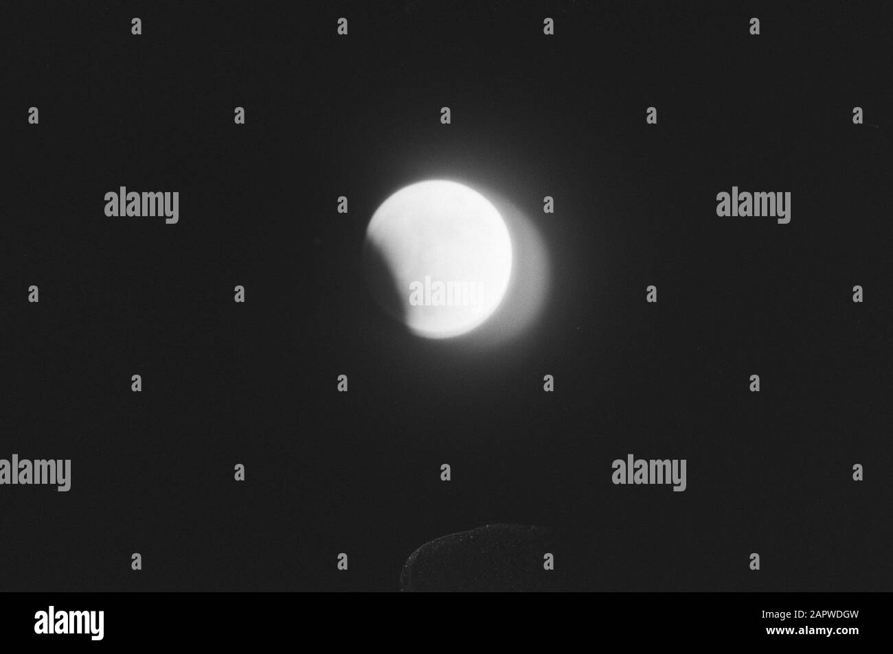 Moon eclipse Date: 9 janvier 1982 mots clés: Moon éclipses Banque D'Images