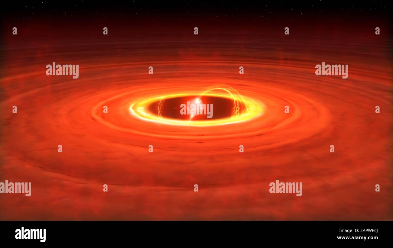 Œuvre d'une étoile T Tauri Banque D'Images