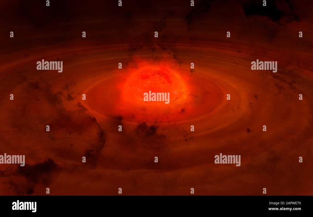 Illustration d'un protostar Banque D'Images