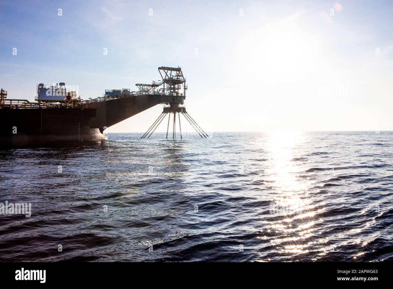 Navire de stockage flottant de pétrole dans le golfe du Mexique Banque D'Images