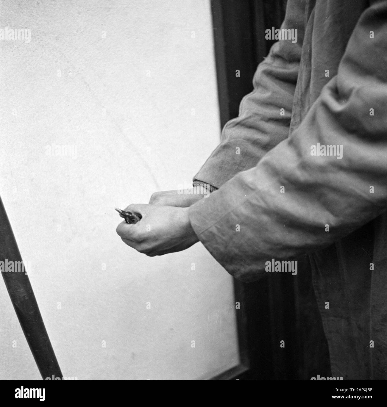 Reportage London Street Artiste À Soho Date: 1947 Lieu: Grande-Bretagne, Londres Mots Clés: Street Artists Banque D'Images