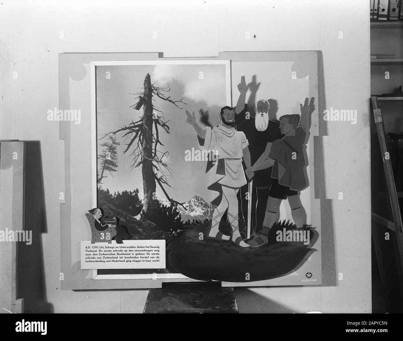 KLM Shop Windows Date : 3 décembre 1945 Banque D'Images