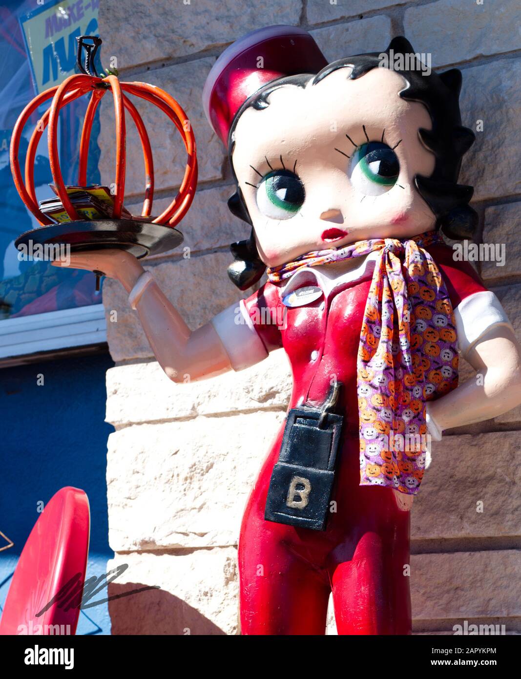 Statue de Betty Boop vintage trouvée dans la petite ville du texas Banque D'Images
