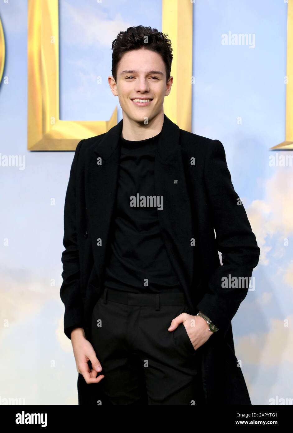 Harry Collett lors de la première de Dolittle à Leicester Square, Londres. Banque D'Images