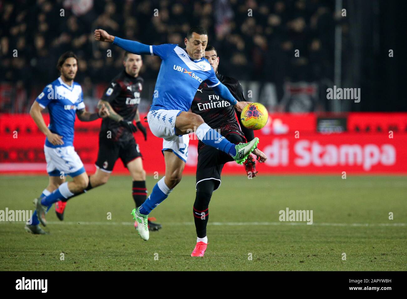 Romulo (brescia) pendant Brescia vs Milan, Brescia, Italie, 24 Jan 2020, Football Italien Serie A Men Championship Banque D'Images