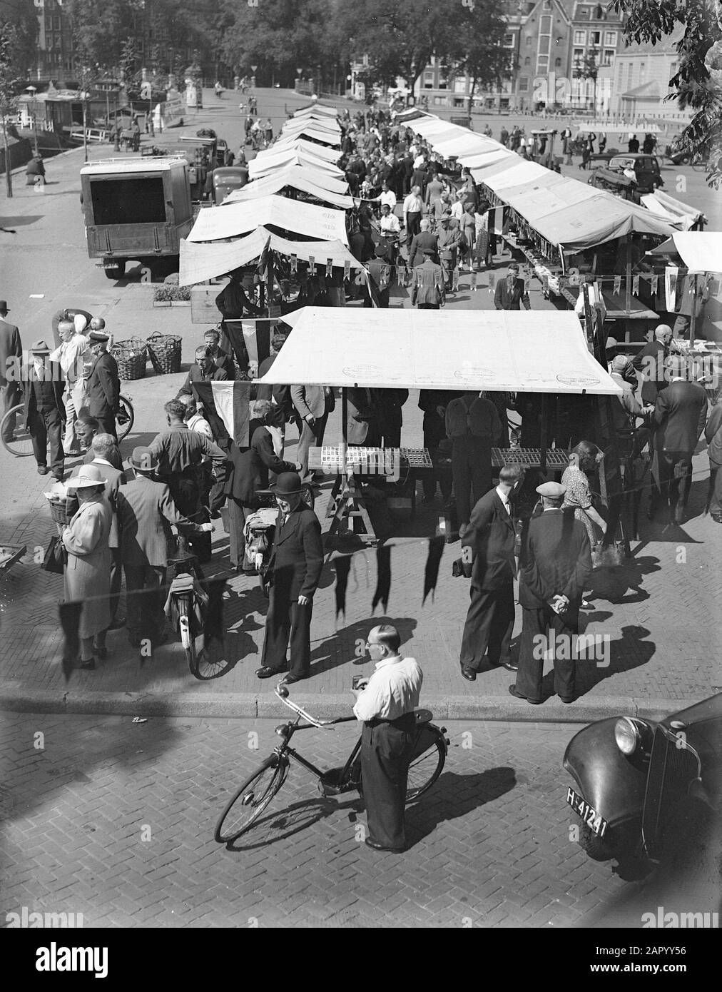 Markt Amstelvelveld restauré @ Date : 14 juin 1948 mots clés : marchés Banque D'Images