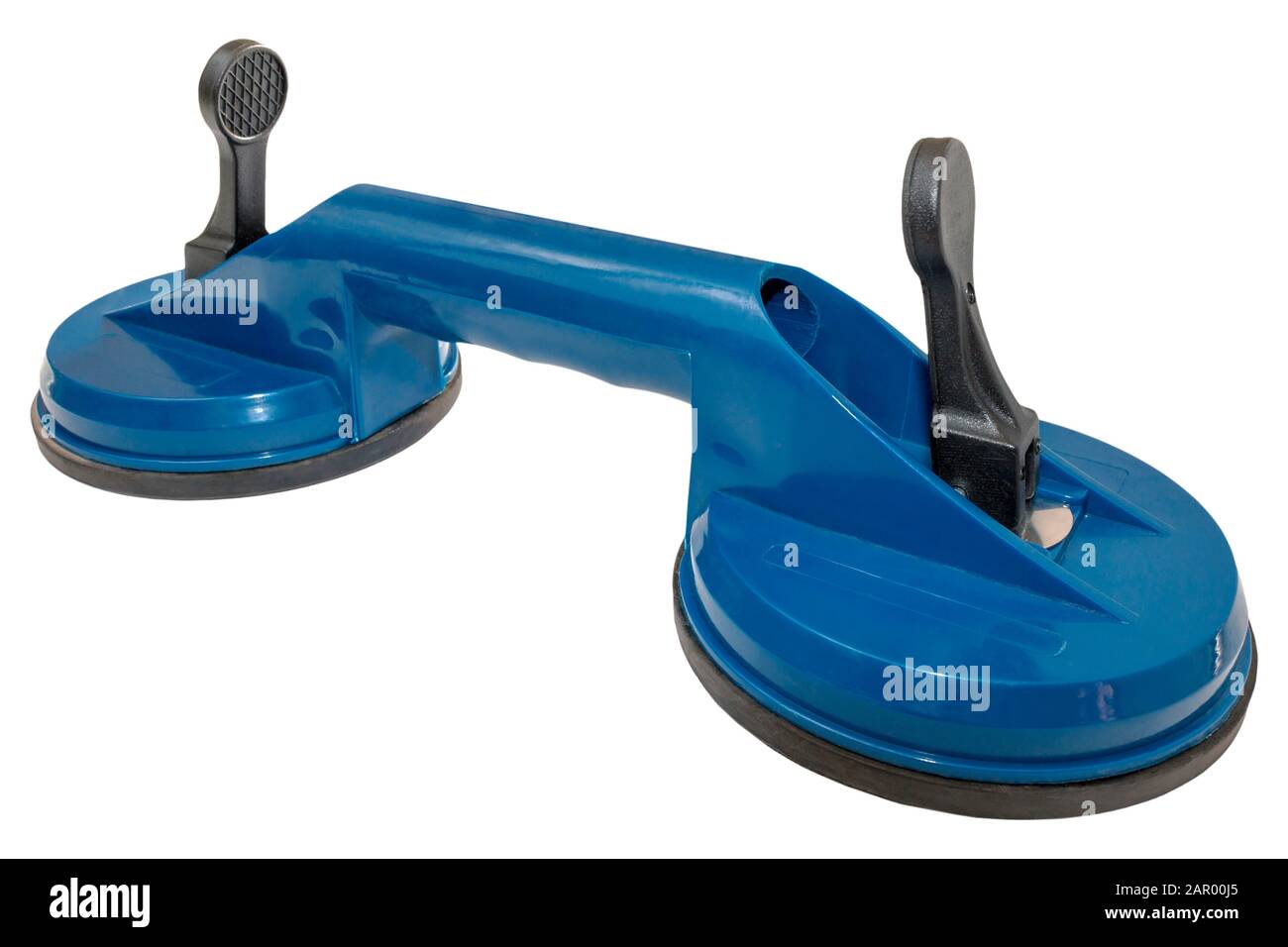 Outil de levage d'aspiration pour carrelage et verre sur fond blanc isolé Banque D'Images