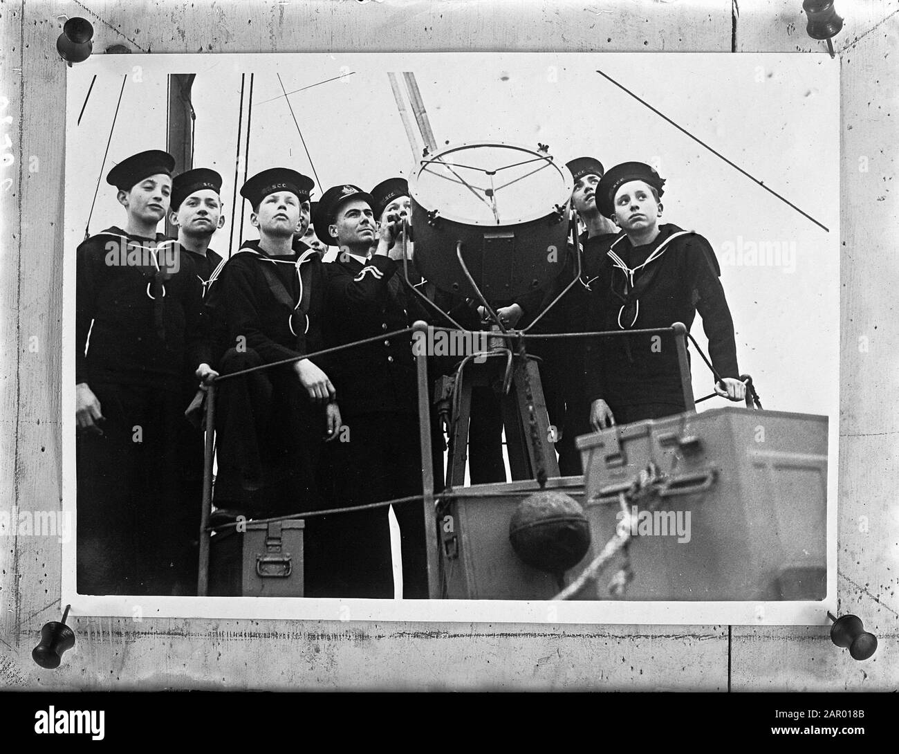 Reproduction Marvo. Marins à l'appareil Date: 16 juillet 1948 mots clés: Marins, appareil Paramètres nom: Marvo Banque D'Images
