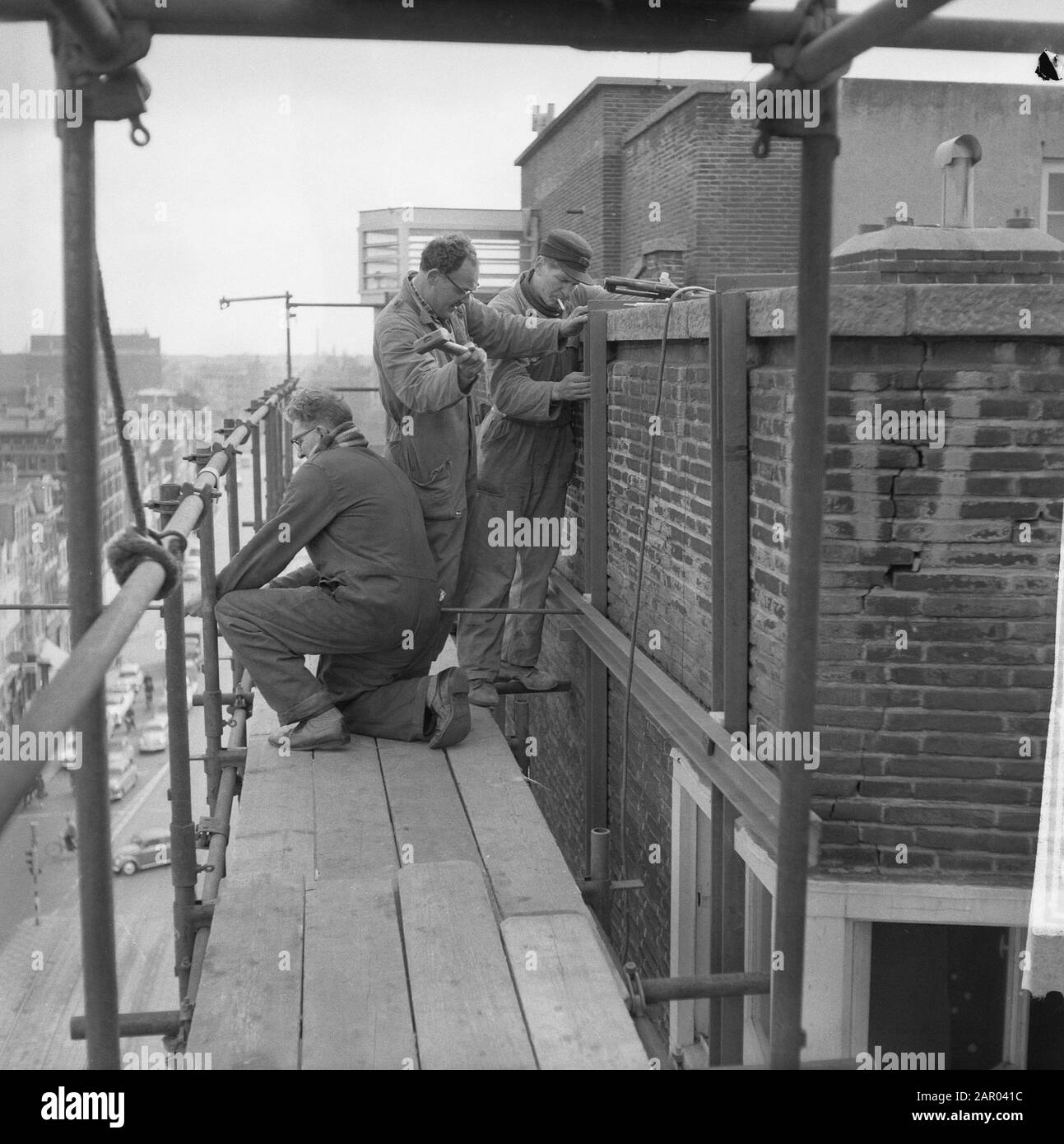 Immeuble d'appartements sur la Vijzelstraat restauré Date : 9 avril 1962 mots clés : bâtiments Banque D'Images