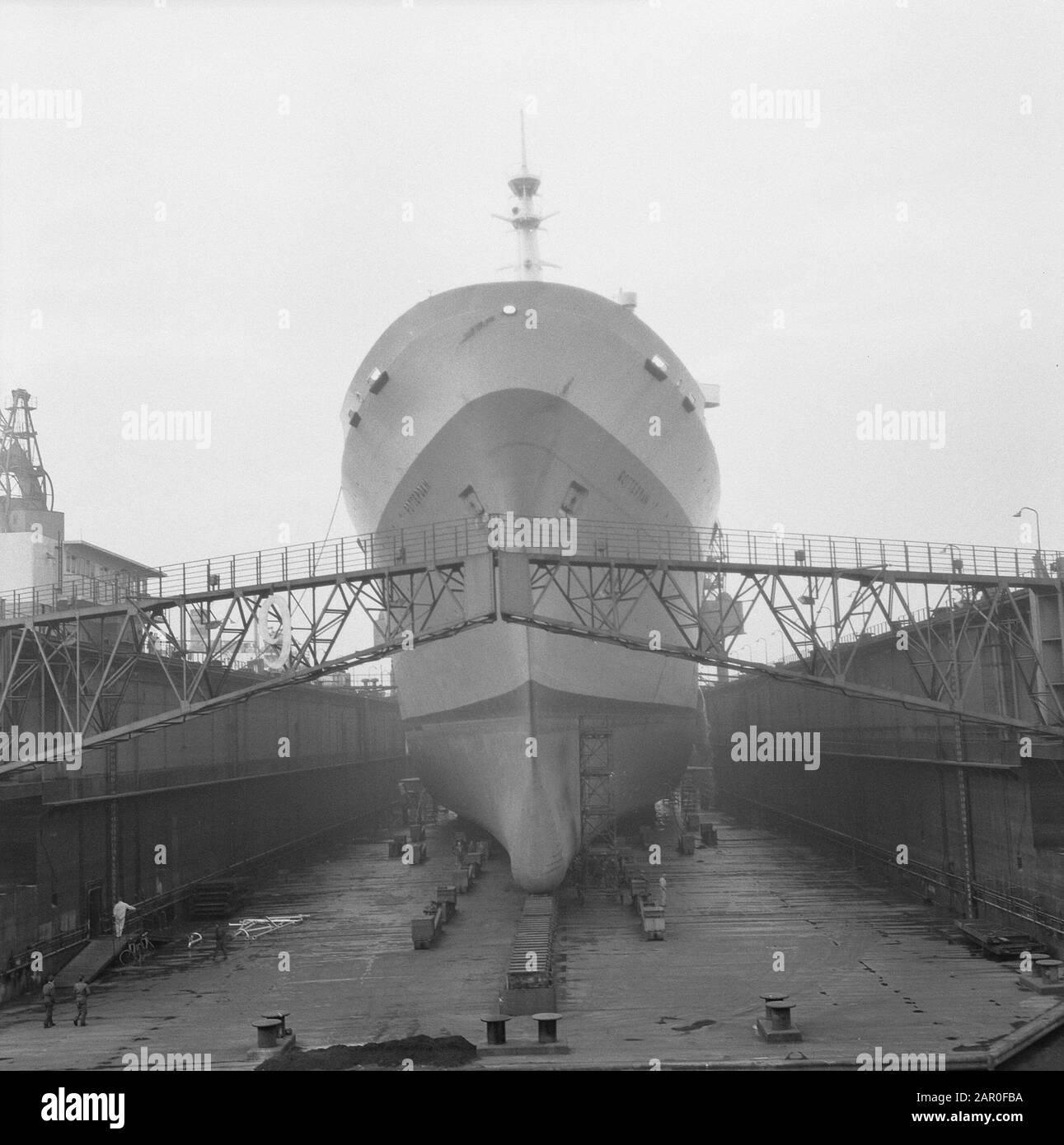 Phare HAL de s/s Rotterdam pour la première fois au quai Date : 5 novembre 1963 lieu : Rotterdam, Zuid-Holland Banque D'Images