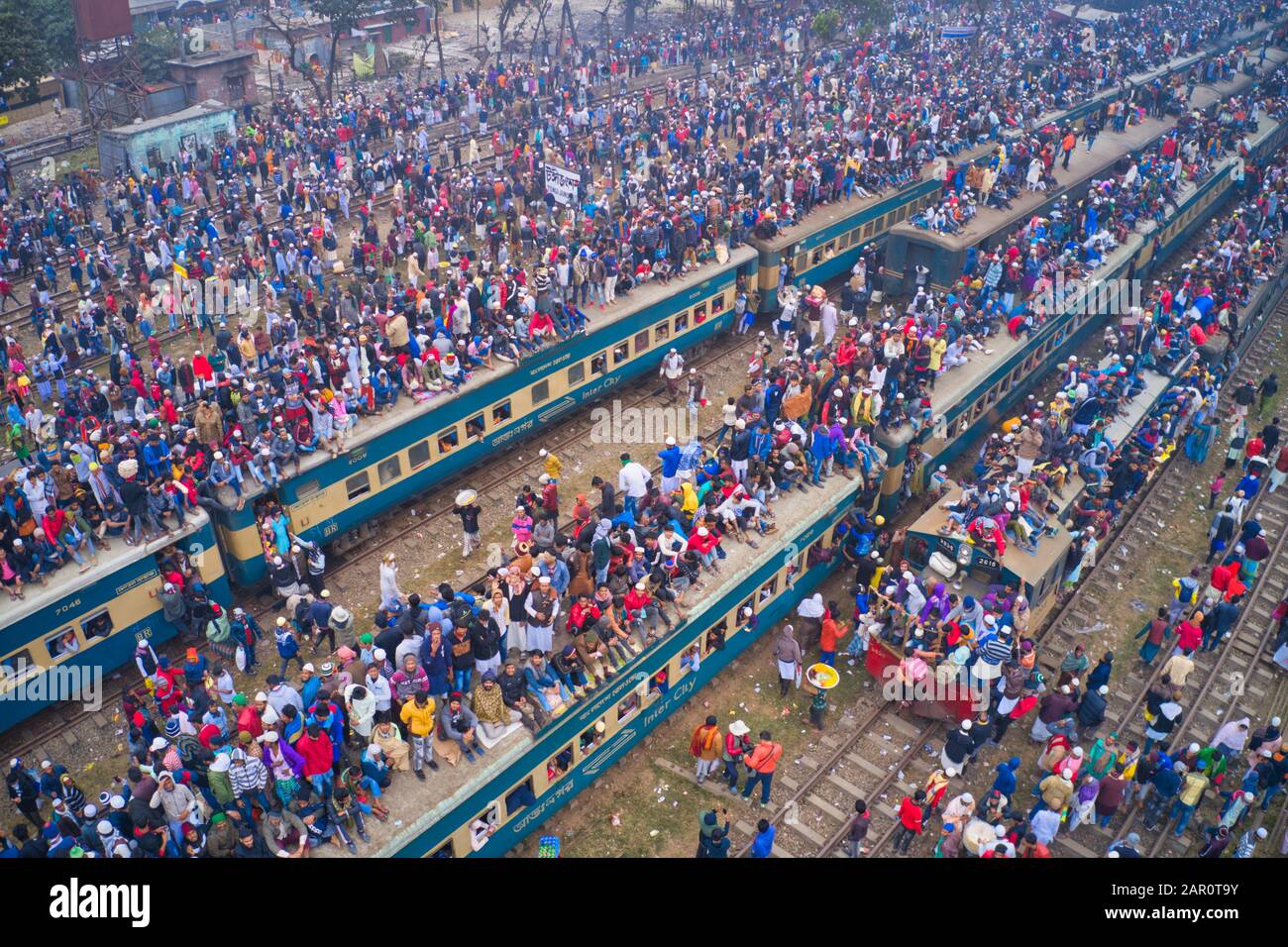 Plus grande congrégation musulmane au Bangladesh Banque D'Images