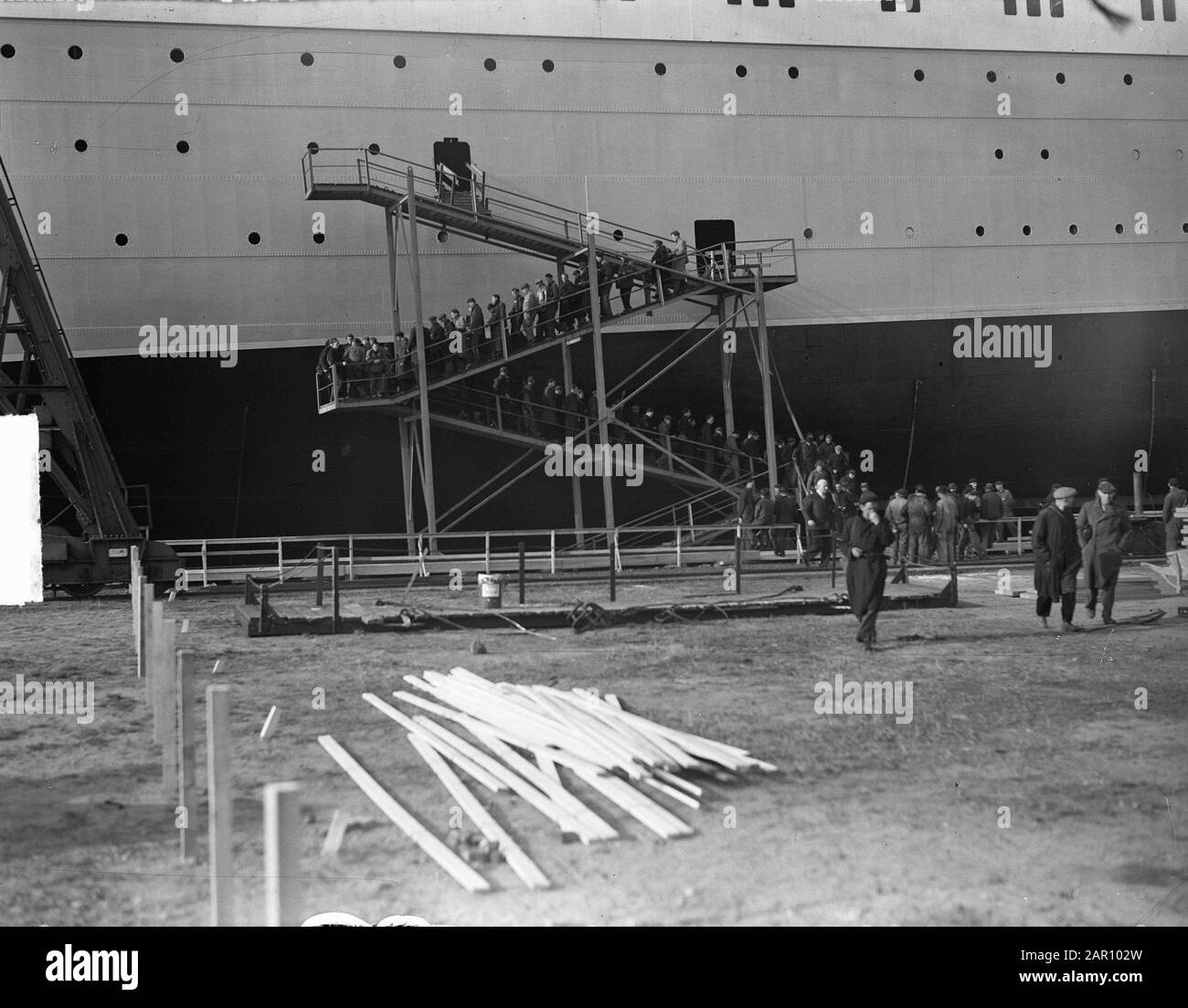 Oslofjord est laissé par les travailleurs Date: 1 avril 1949 mots clés: Abandonné Banque D'Images