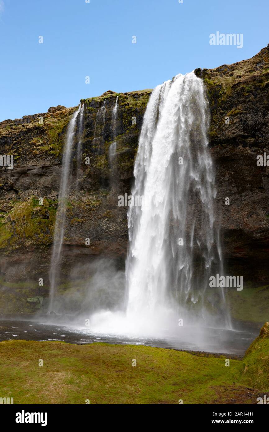 Cascade de seljalandsfoss islande Banque D'Images
