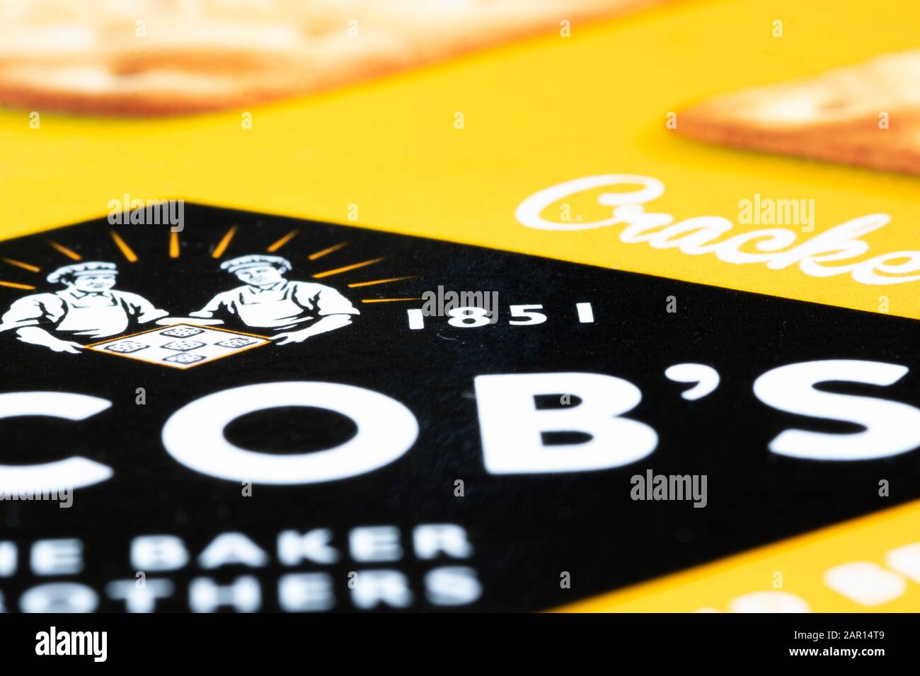 Jacobs crème craquelins emballage, société fondée en 1851, peu profonde profondeur de champ Banque D'Images