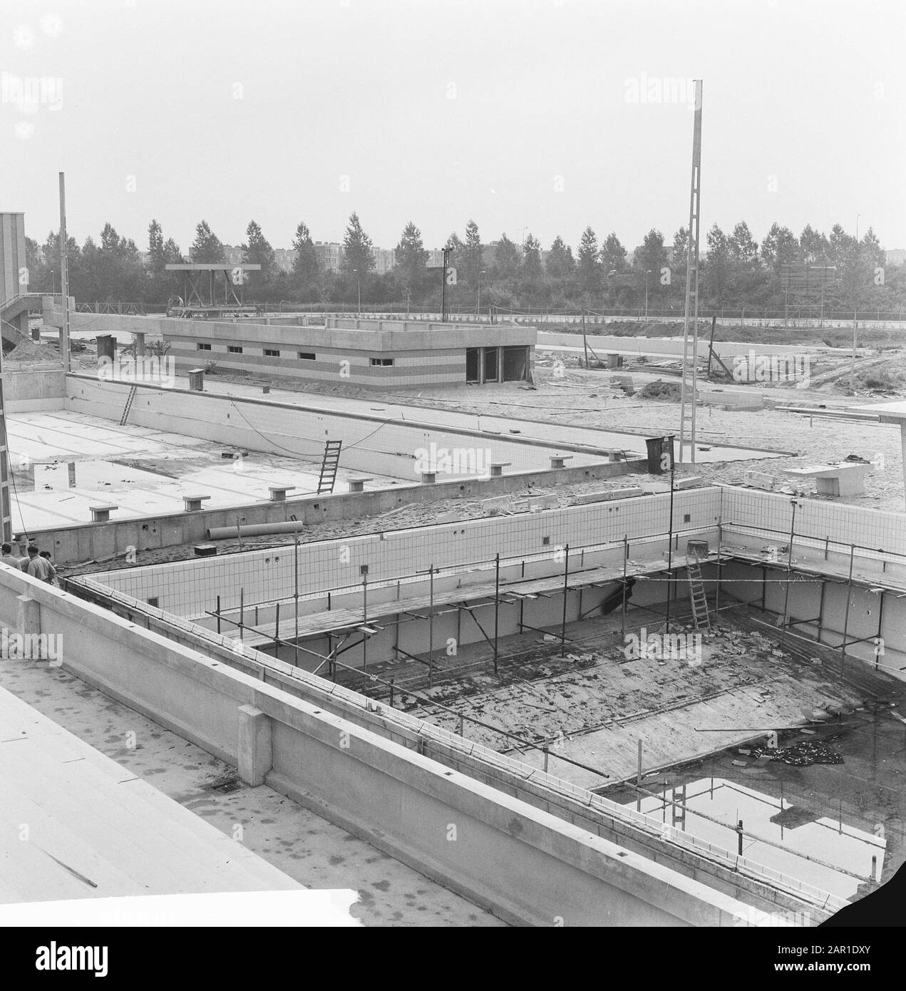 Préparations Championnats D'Europe Natation, Overzi (Travail) Date : 27 Septembre 1965 Mots Clés : Championdes, Préparations, Travail, Natation Banque D'Images