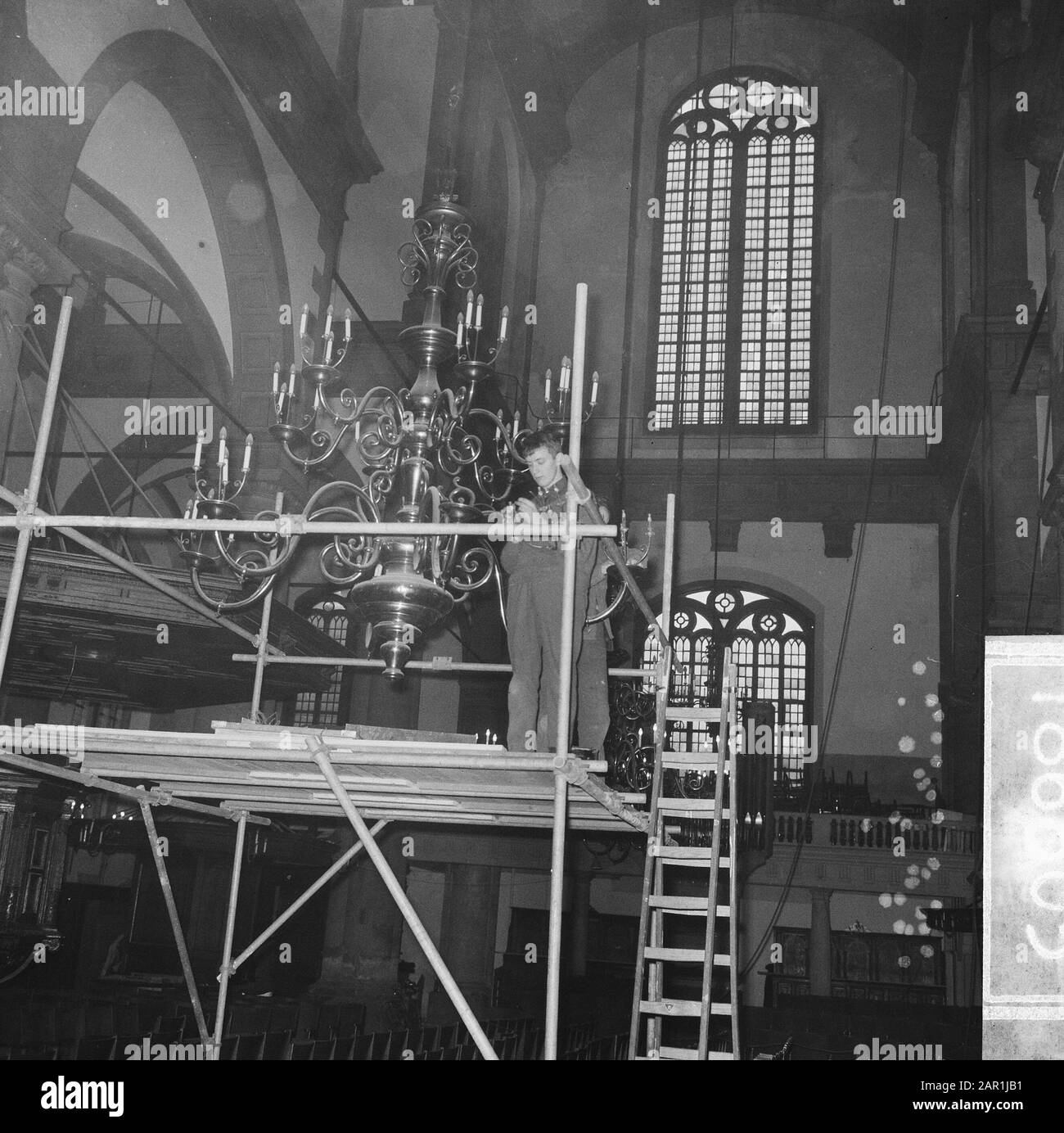 Travail À Westerkerk À Amsterdam Date: 10 Janvier 1966 Lieu: Amsterdam, Noord-Holland Mots Clés: Work Institution Name: Westerkerk Banque D'Images