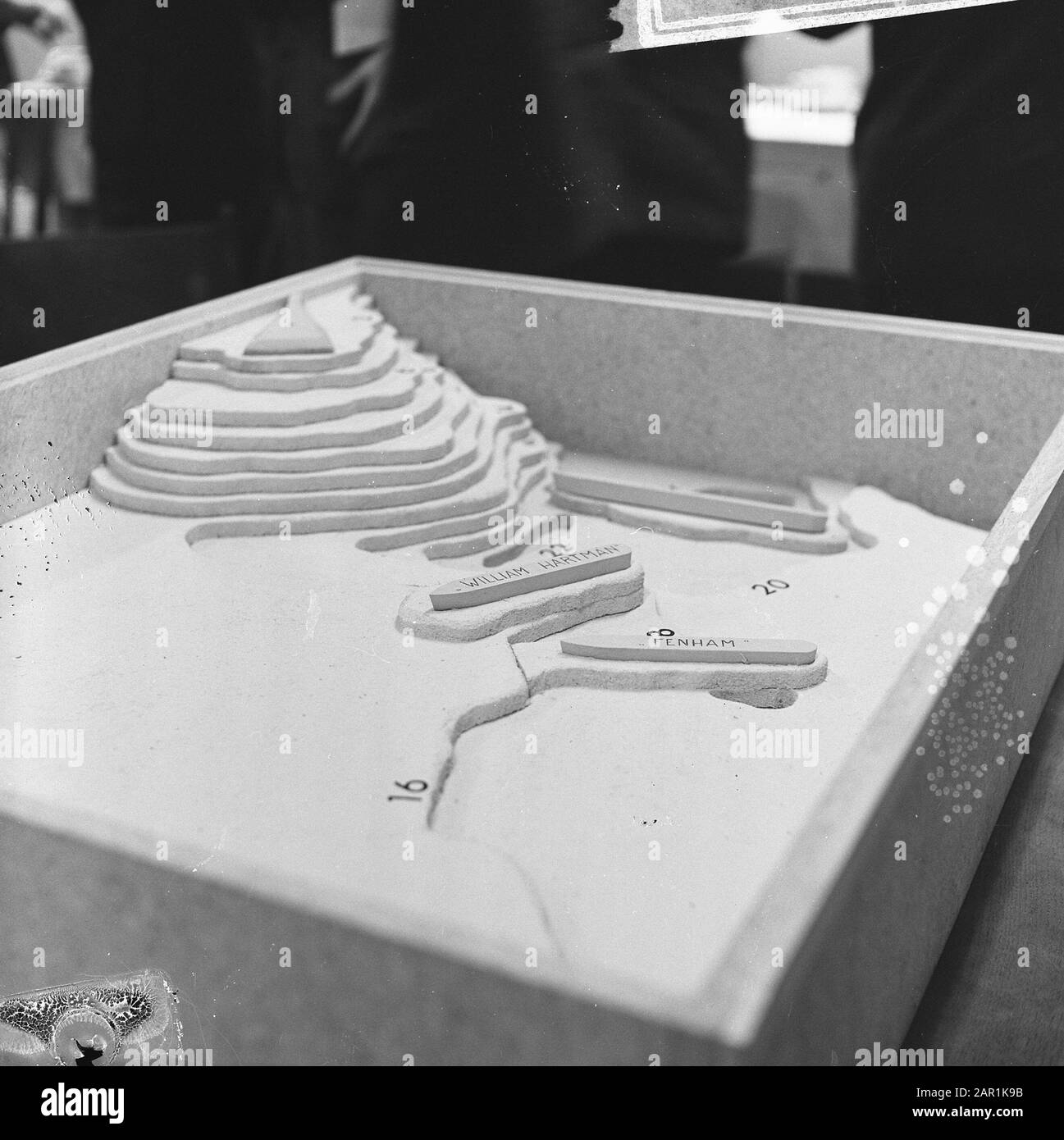 Opération Triplés, à quoi ressemble l'opération sur le modèle (navires de stockage) Date : 25 janvier 1966 mots clés : entrepôts, modèles, navires Banque D'Images