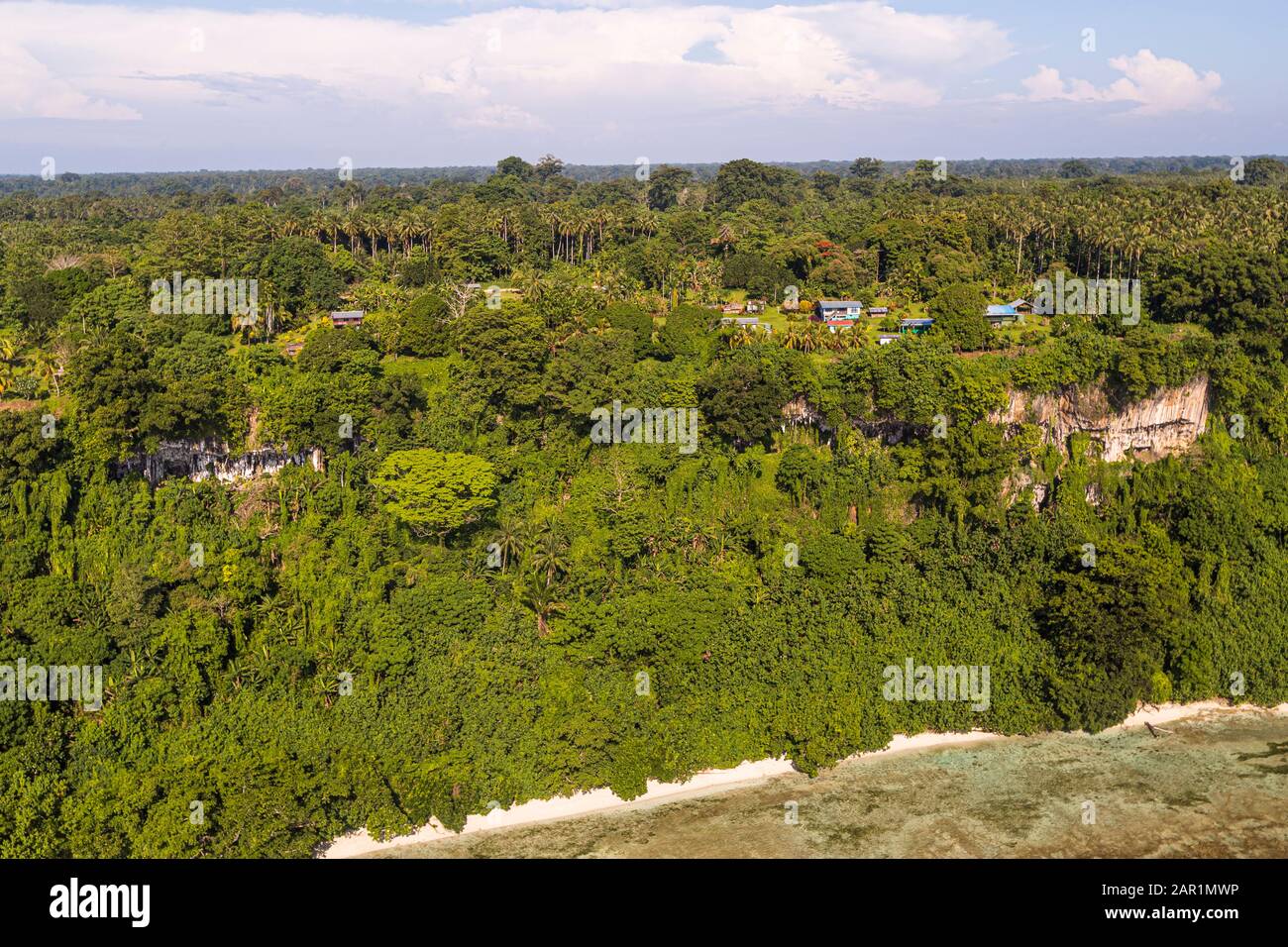 Vue aérienne de Bougainville, Papouasie-Nouvelle-Guinée Banque D'Images
