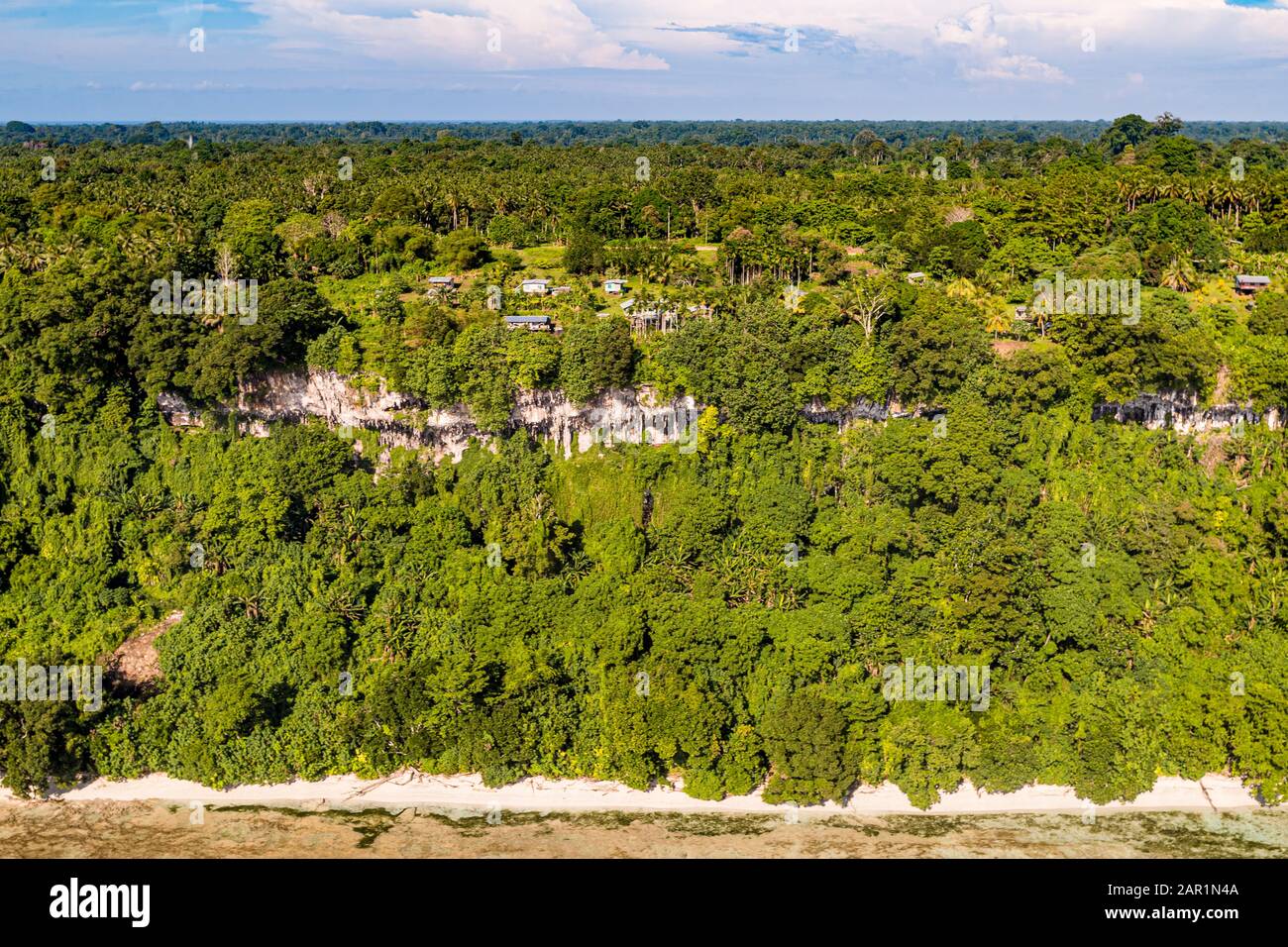 Vue aérienne de Bougainville, Papouasie-Nouvelle-Guinée Banque D'Images