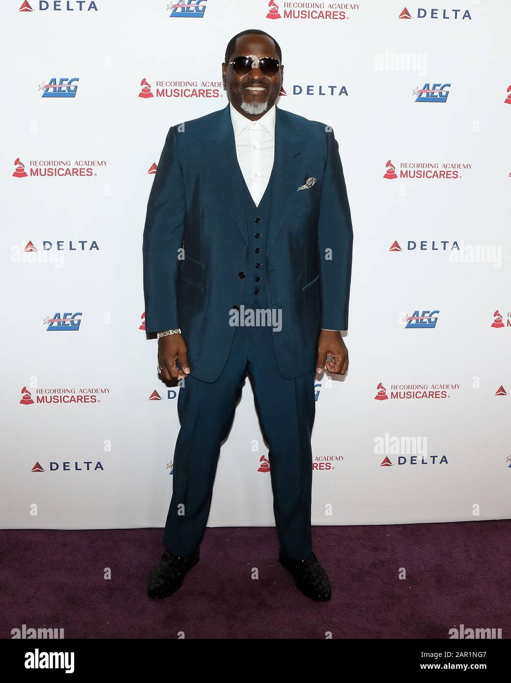 24 janvier 2020, Los Angeles, CA, États-Unis: Los ANGELES - 24 JANVIER: Johnny Gill au Muiscares 2020 au Los Angeles Convention Center le 24 janvier 2020 à Los Angeles, CA (Credit image: © Kay Blake/ZUMA Wire) Banque D'Images