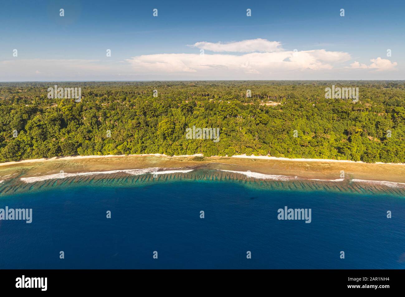 Vue aérienne de Bougainville, Papouasie-Nouvelle-Guinée Banque D'Images