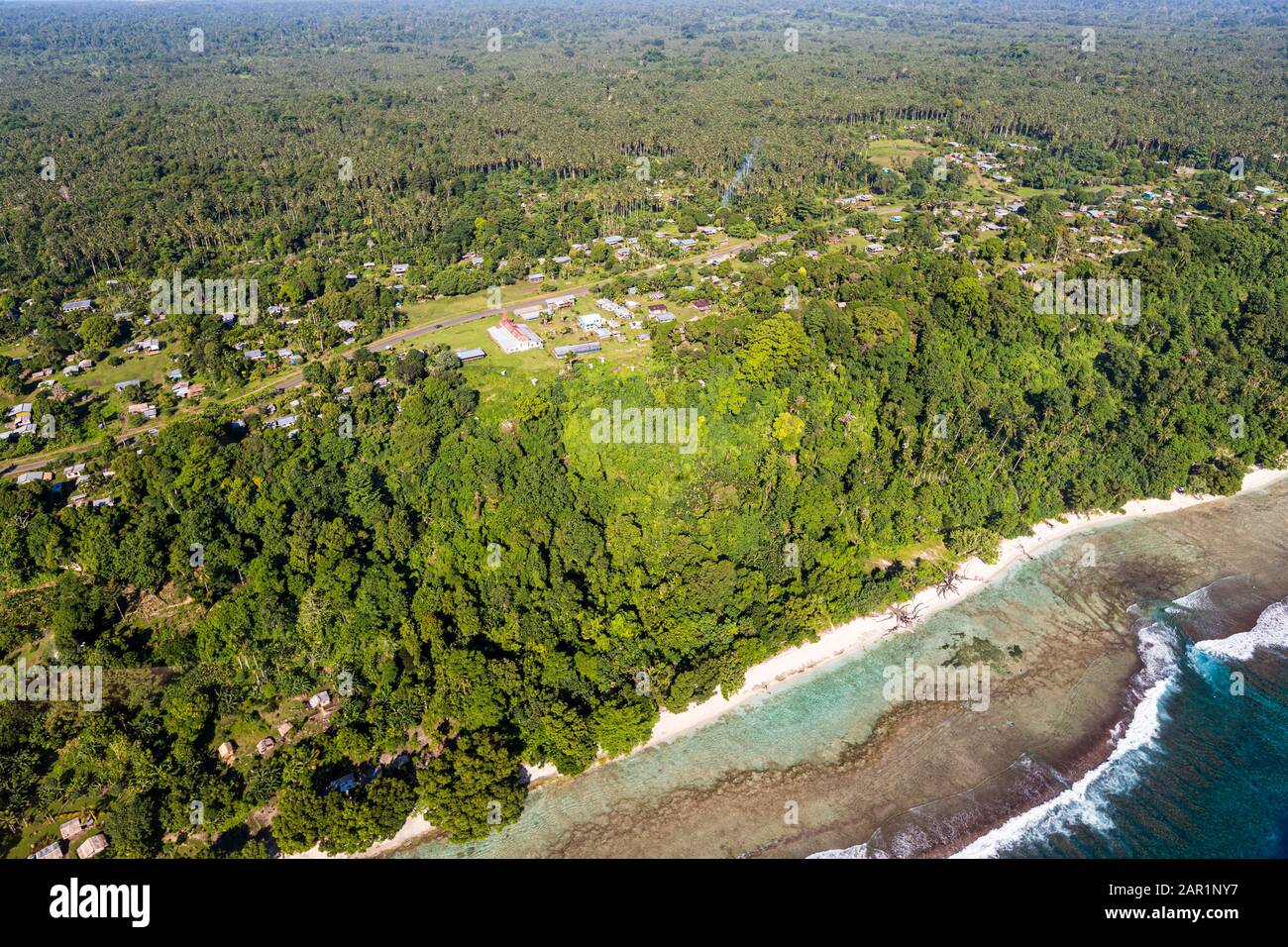 Vue aérienne de Bougainville, Papouasie-Nouvelle-Guinée Banque D'Images