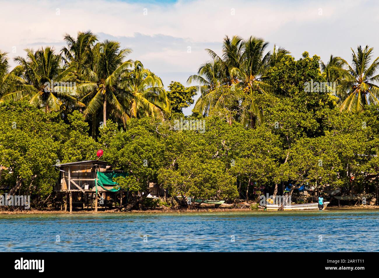 Banlieue de Buka Shore à Bougainville, Papouasie-Nouvelle-Guinée Banque D'Images