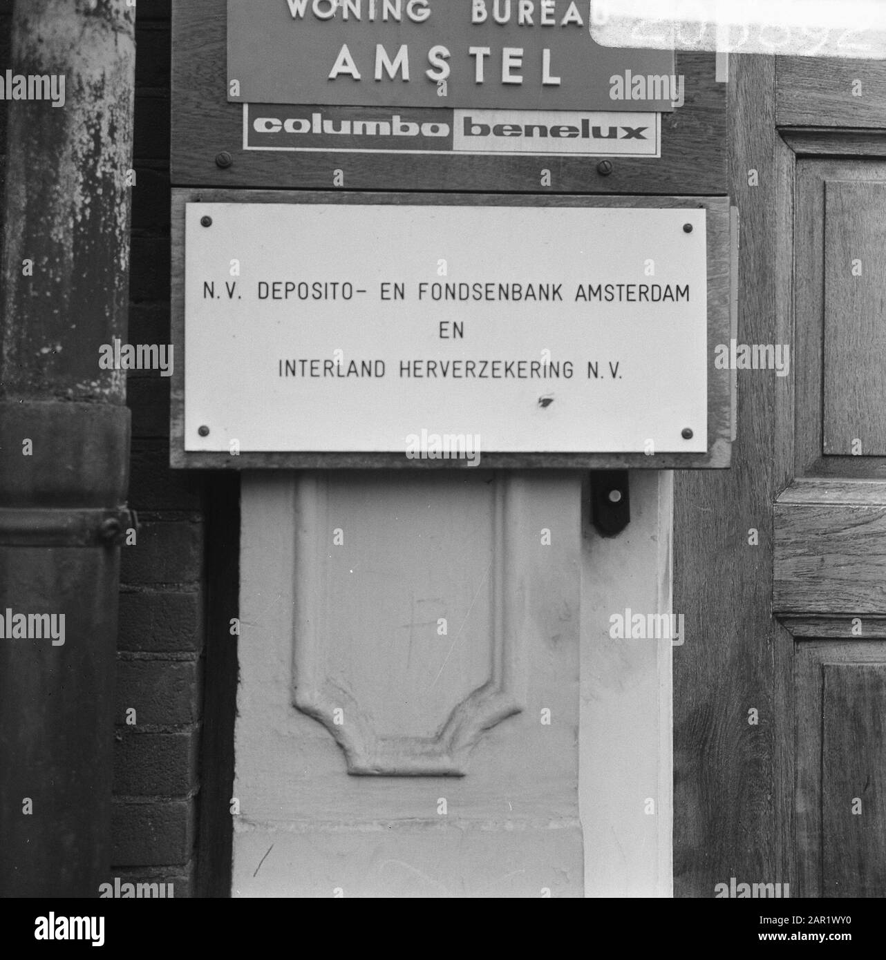 Affectation Elsevier. Exterieur Singel 514 Date : 10 Août 1967 Mots Clés : Extérieur Nom De L'Institution : Elsevier Banque D'Images