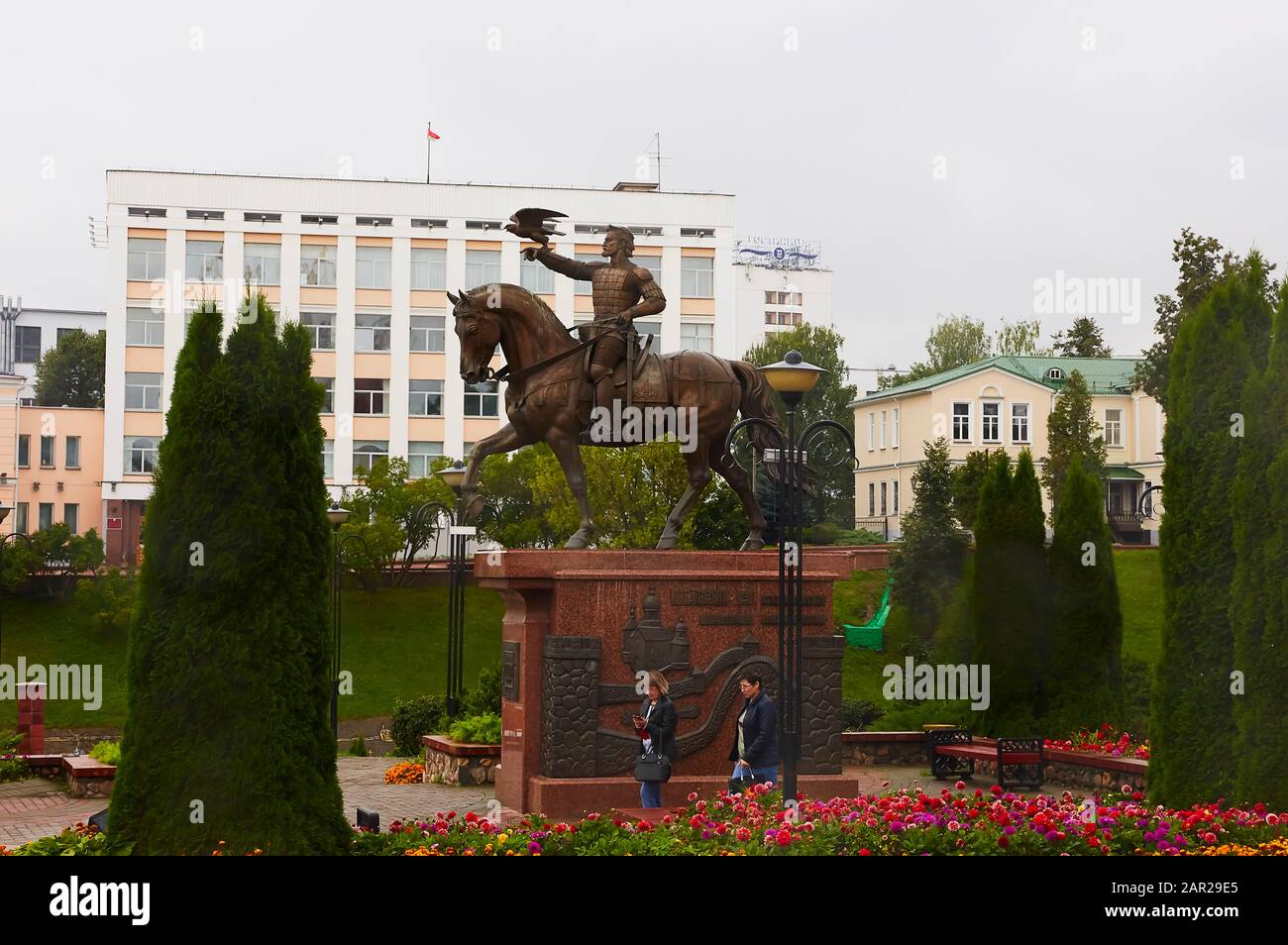 Vitebsk, BIÉLORUSSIE - 11 AOÛT 2019 : monument du Grand-duc d'Algerd à Vitebsk, Biélorussie Banque D'Images