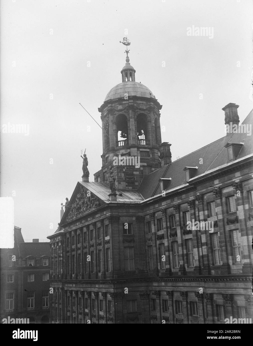 Paleis op de Dam, Turret Date : 7 février 1950 lieu : Amsterdam, Noord-Holland mots clés : palais, torensilos Banque D'Images