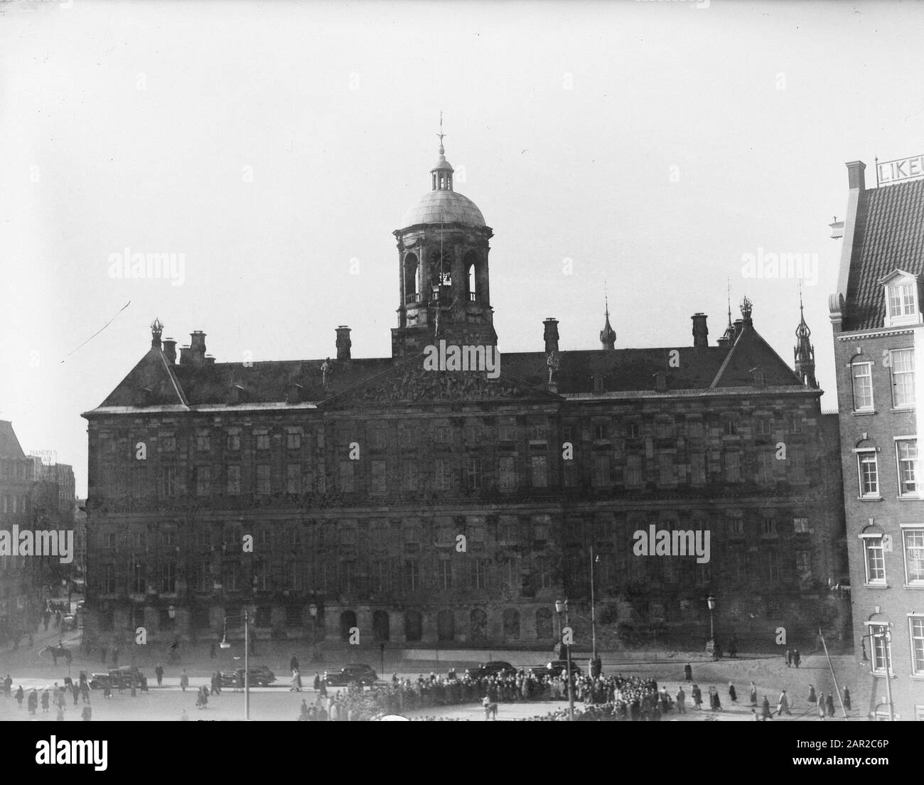 Palais sur le Dam Date: 20 février 1950 lieu: Amsterdam, Noord-Holland mots clés: Bâtiments, palais Nom de l'établissement: Palais sur le Dam Banque D'Images