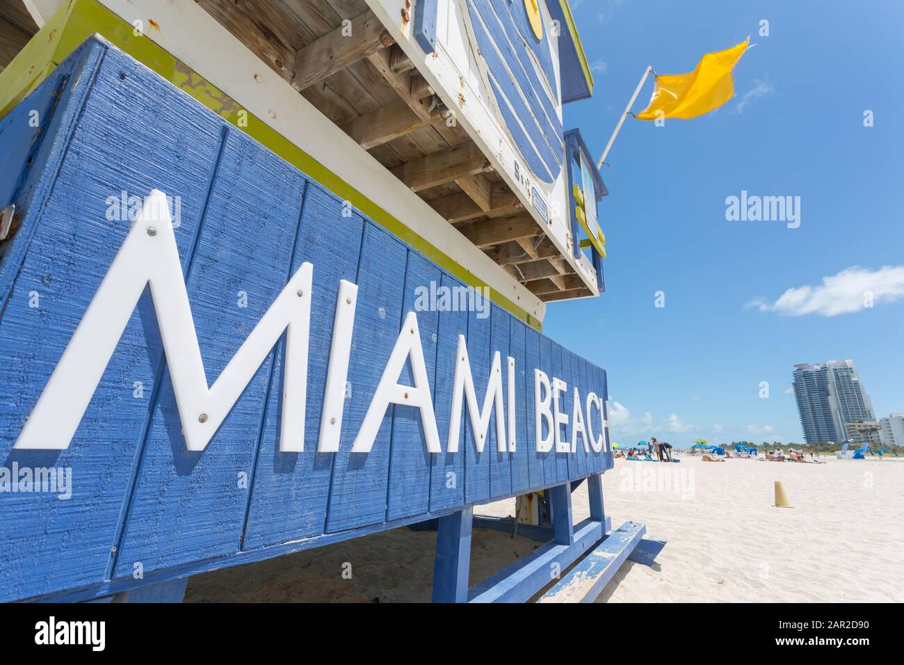 Tour De Guet De Sauveteur Sur South Beach, Miami Beach, Miami, Floride, États-Unis D'Amérique, Amérique Du Nord Banque D'Images Tour De Guet De Sauveteur Sur South Beach, Miami Beach, Miami, Floride, États-Unis D'Amérique, Amérique Du Nord Banque D'Images