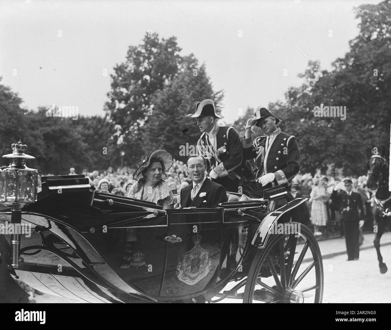 Visite royale à Groningue Date: 20 juin 1950 lieu: Groningue mots clés: Visites Banque D'Images
