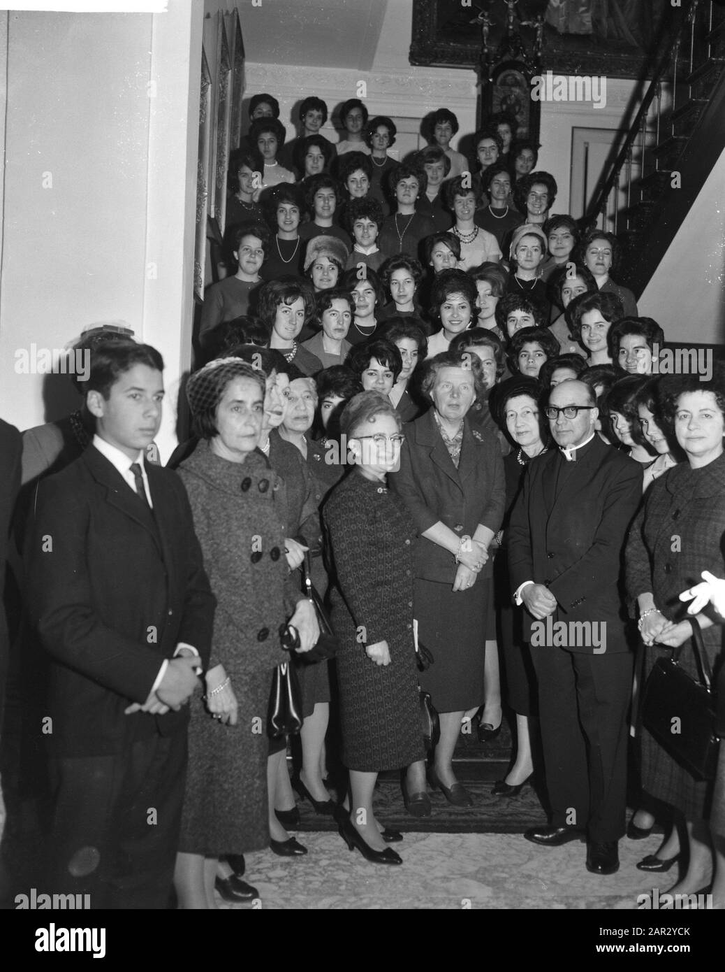 Gymniasten De Columbia Au Palais Soestdijk Date: 30 Janvier 1962 Nom De L'Institution: Paleis Soestdijk Banque D'Images