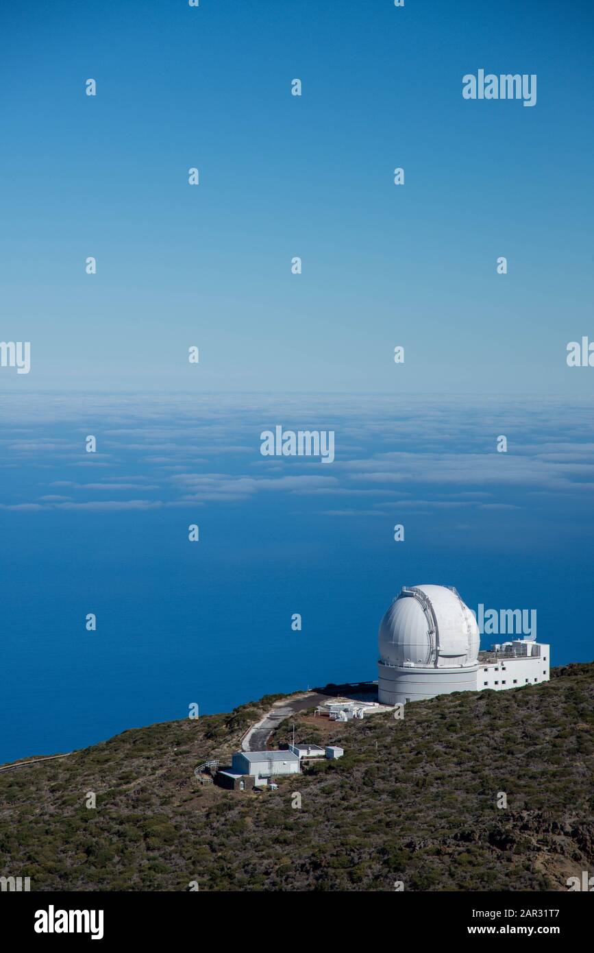 Roque de los Muchachos. Observatoire sur la Palma, île des Canaries, Espagne Banque D'Images