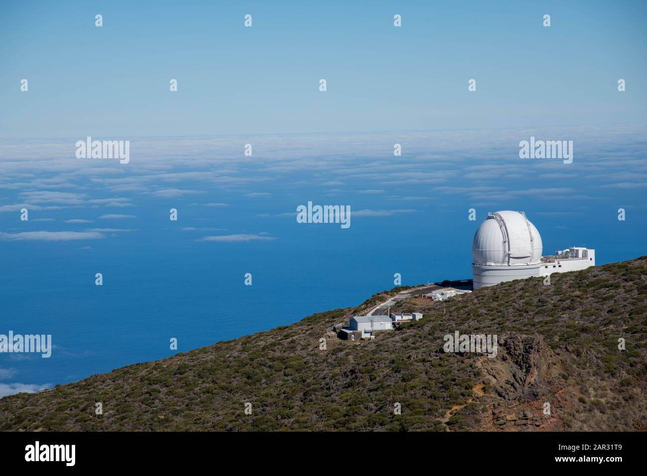 Roque de los Muchachos. Observatoire sur la Palma, île des Canaries, Espagne Banque D'Images