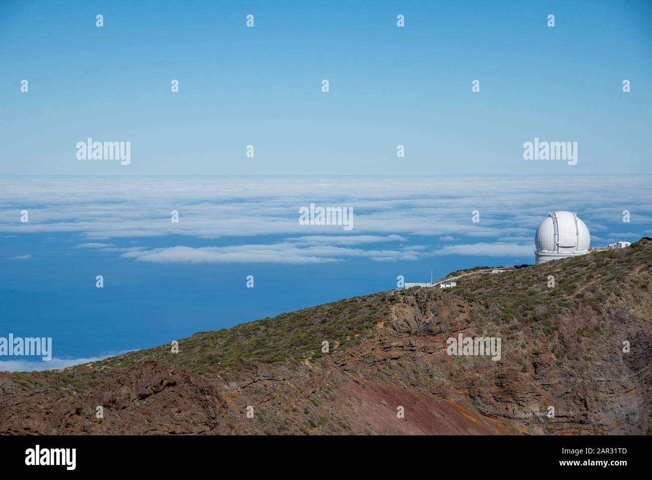 Roque de los Muchachos. Observatoire sur la Palma, île des Canaries, Espagne Banque D'Images