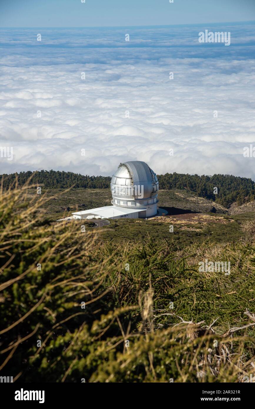 Roque de los Muchachos. Observatoire sur la Palma, île des Canaries, Espagne Banque D'Images