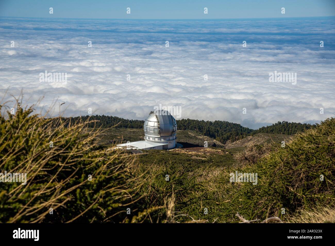 Roque de los Muchachos. Observatoire sur la Palma, île des Canaries, Espagne Banque D'Images