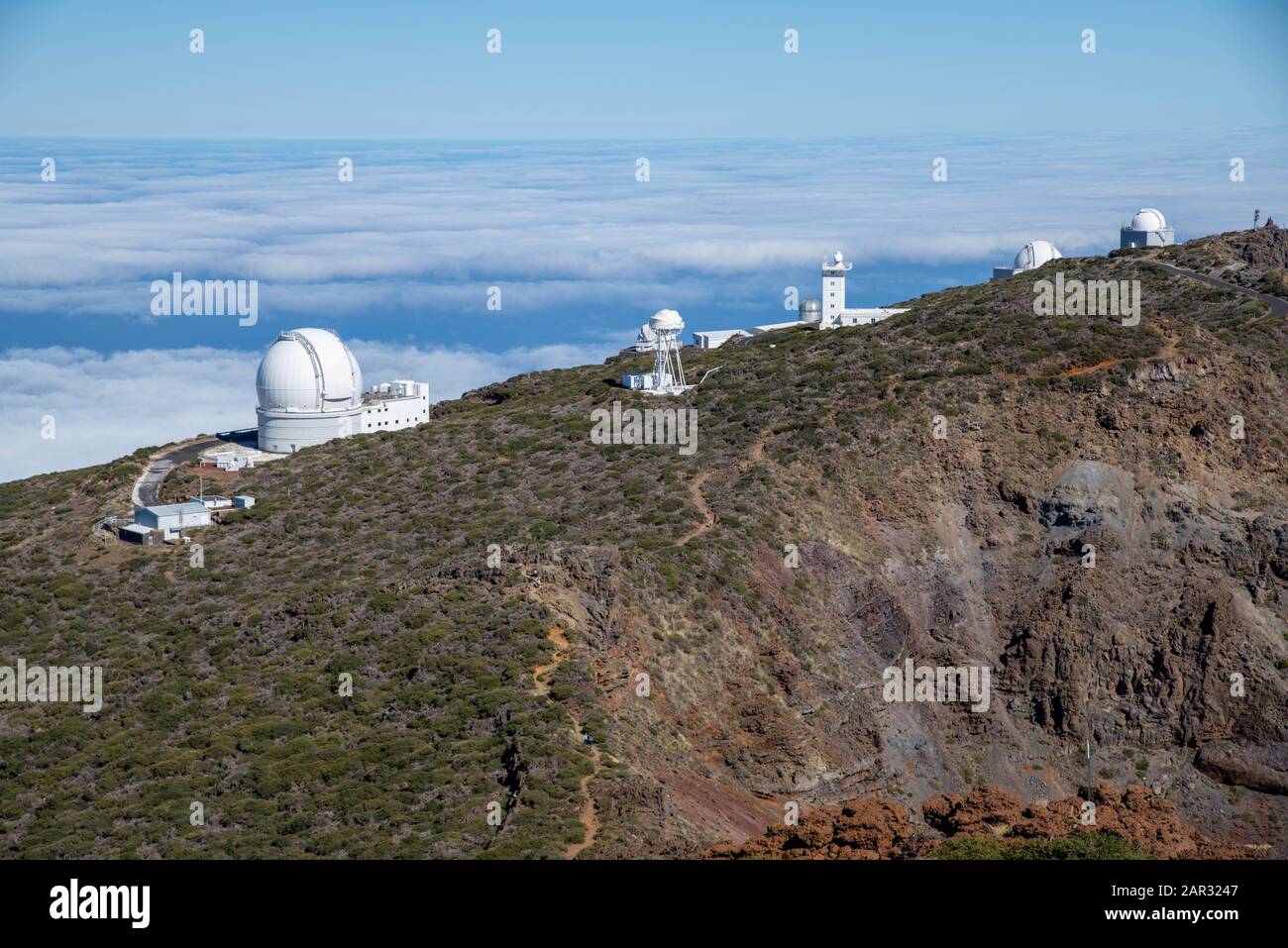 Roque de los Muchachos. Observatoire sur la Palma, île des Canaries, Espagne Banque D'Images