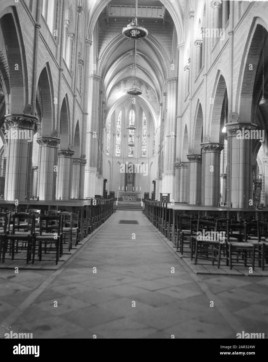 Cathédrale Saint Barabara à Breda, la cathédrale intérieure à Breda Date : le 14 février 1964 lieu : Breda mots clés : intérieur, cathédrales Nom personnel : H. Barabara Banque D'Images