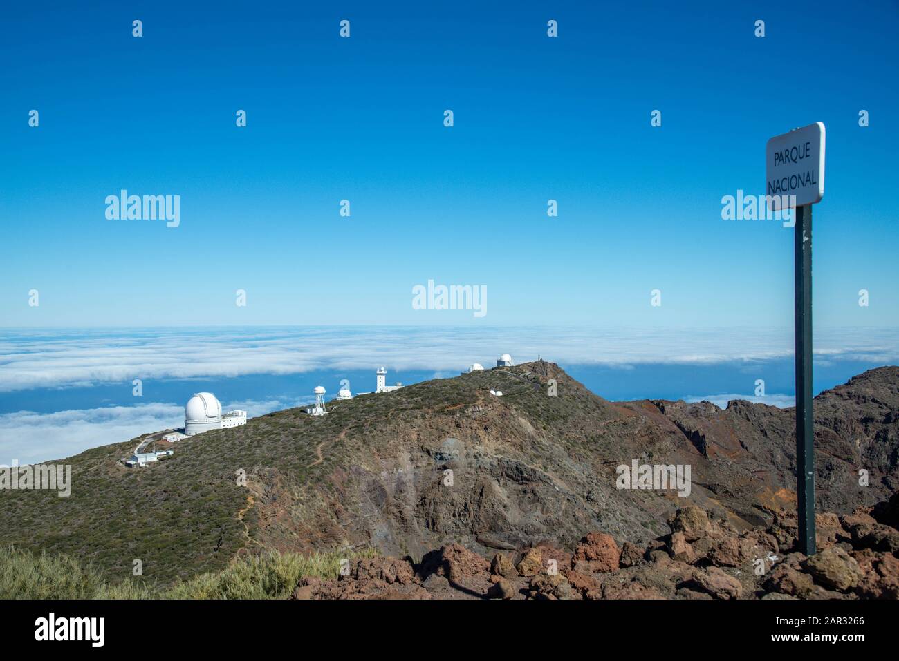 Roque de los Muchachos. Observatoire sur la Palma, île des Canaries, Espagne Banque D'Images