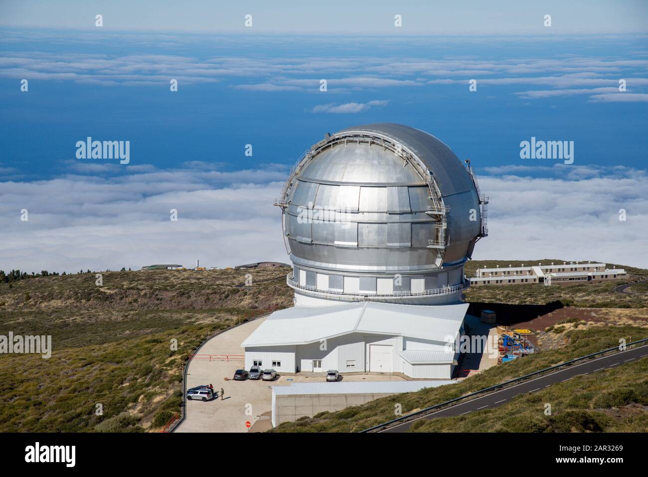 Roque de los Muchachos. Observatoire sur la Palma, île des Canaries, Espagne Banque D'Images