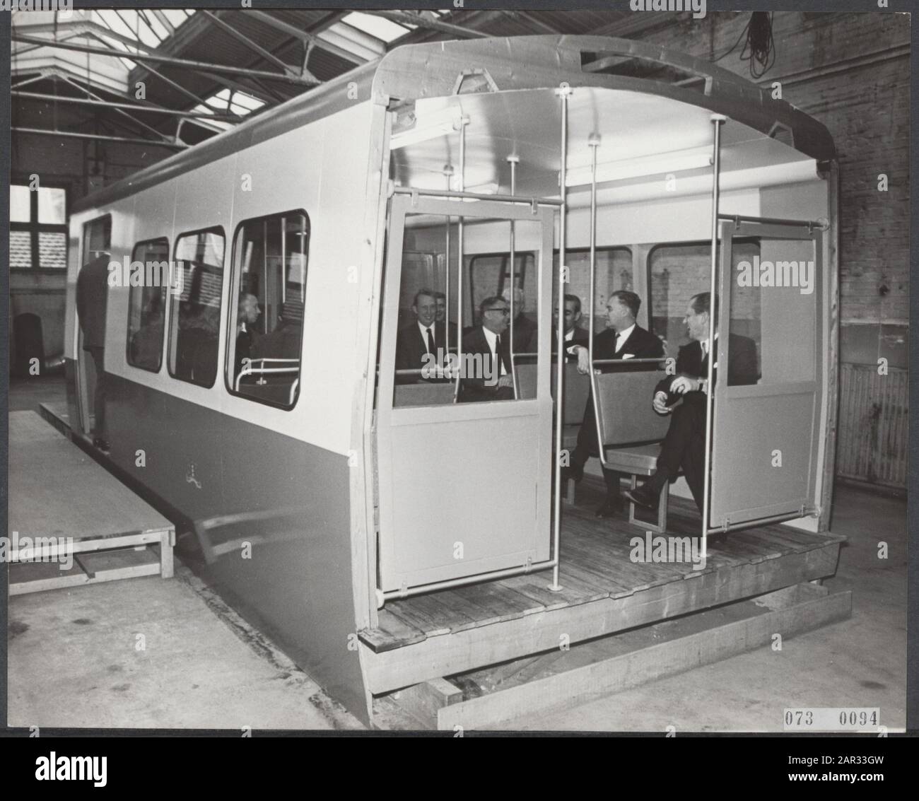 Metros, arpentages, gvb Date: 18 novembre 1968 lieu: Amsterdam, Noord-Holland mots clés: Metros, Research Nom personnel: GVB Banque D'Images