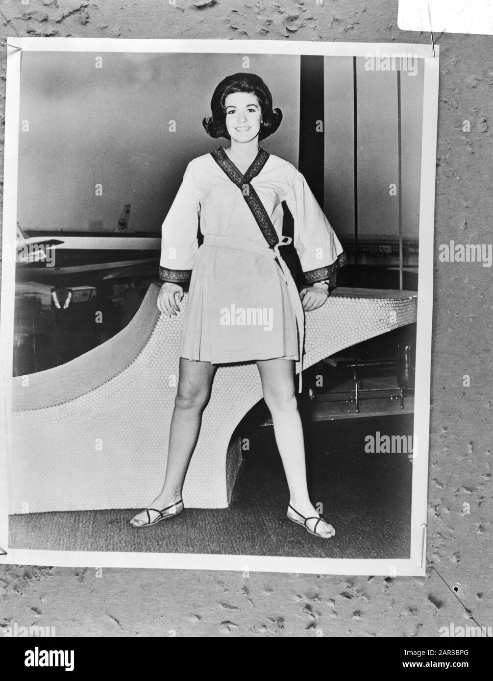 Trans World Airlines. Style européen introduit. Style italien, hôtesse Carolyn Sheehan Date : 28 mai 1968 Banque D'Images