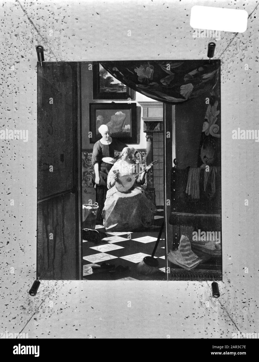 Peinture de la lettre d'amour de Joh. Vermeer volé dans la construction des Beaux-Arts, Bruxelles Date: 24 septembre 1971 lieu: Bruxelles mots clés: Peintures Banque D'Images