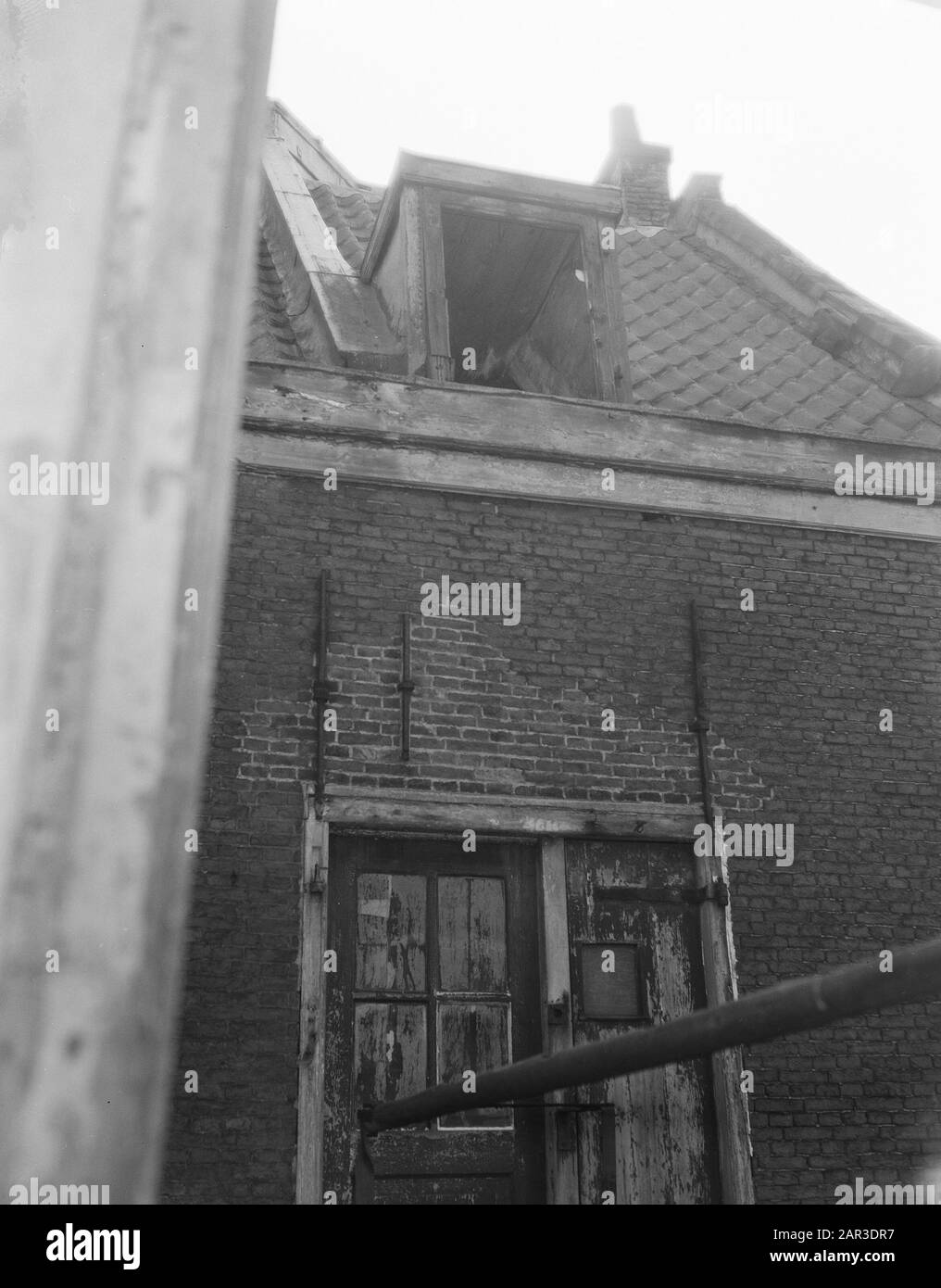 L'Annexe Secrète Vue De L'Annexe Secrète D'Anne Frank Date : 25 Mars 1957 Lieu : Amsterdam, Noord-Holland Banque D'Images