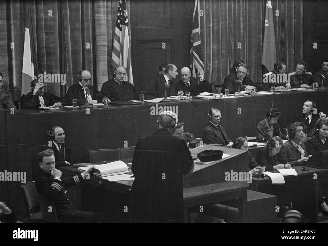 Processus Nuremberg Date : 4 décembre 1945 lieu : Nuremberg mots clés : criminels de guerre, procès, justice, seconde Guerre mondiale Banque D'Images